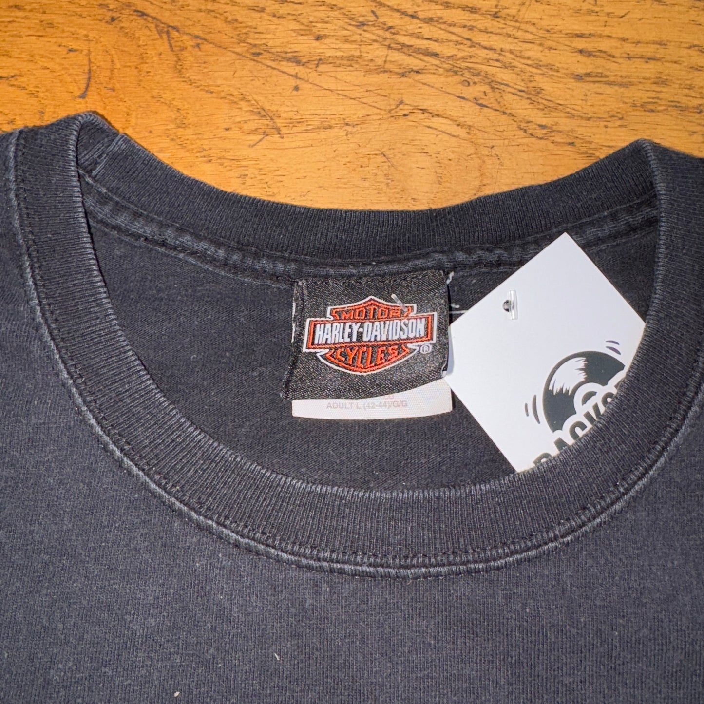 Vintage Harley Davidson Black Motorbike Graphic T-Shirt - M