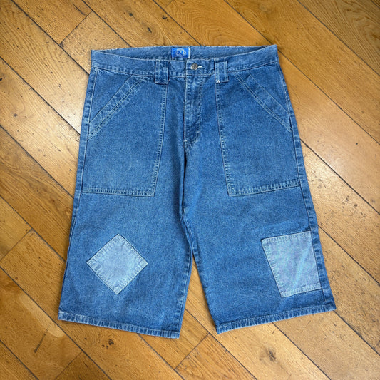 Vintage Carpenter Hip Hop Blue Straight Shorts Jorts - 38