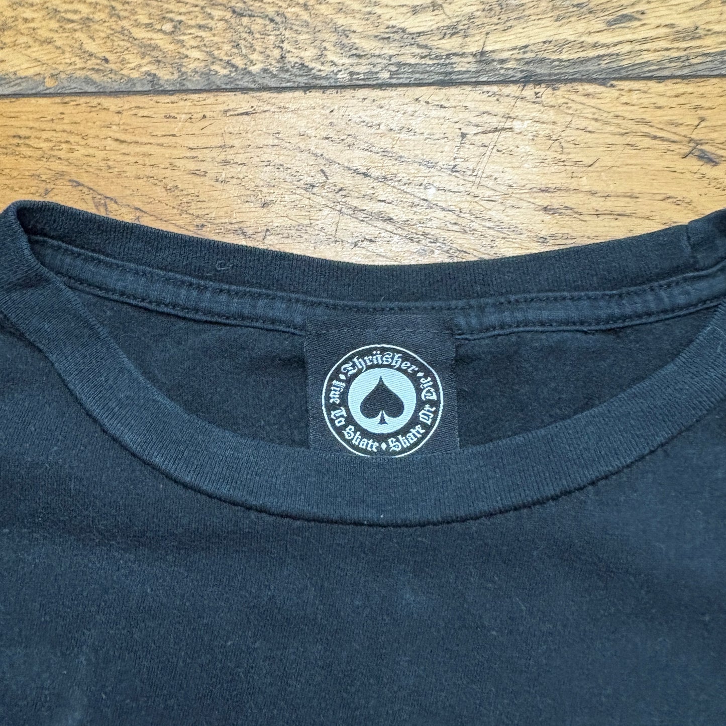 Vintage Thrasher Flames Black Skate Graphic T-Shirt - XL