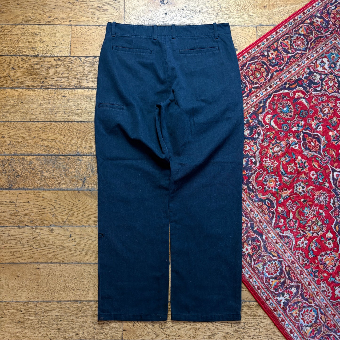 VIntage Oakley Embroidered Black Loose Chino Smart Trousers - 36R