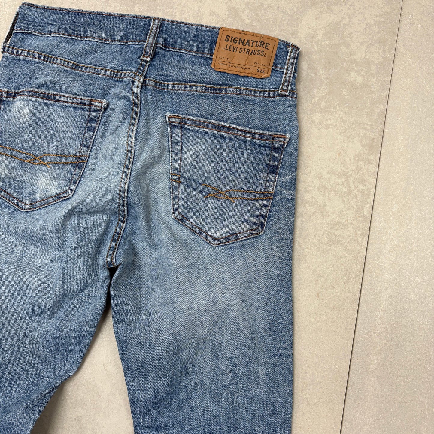 Vintage Levis Skinny Womens Blue Denim Jeans - Size 8