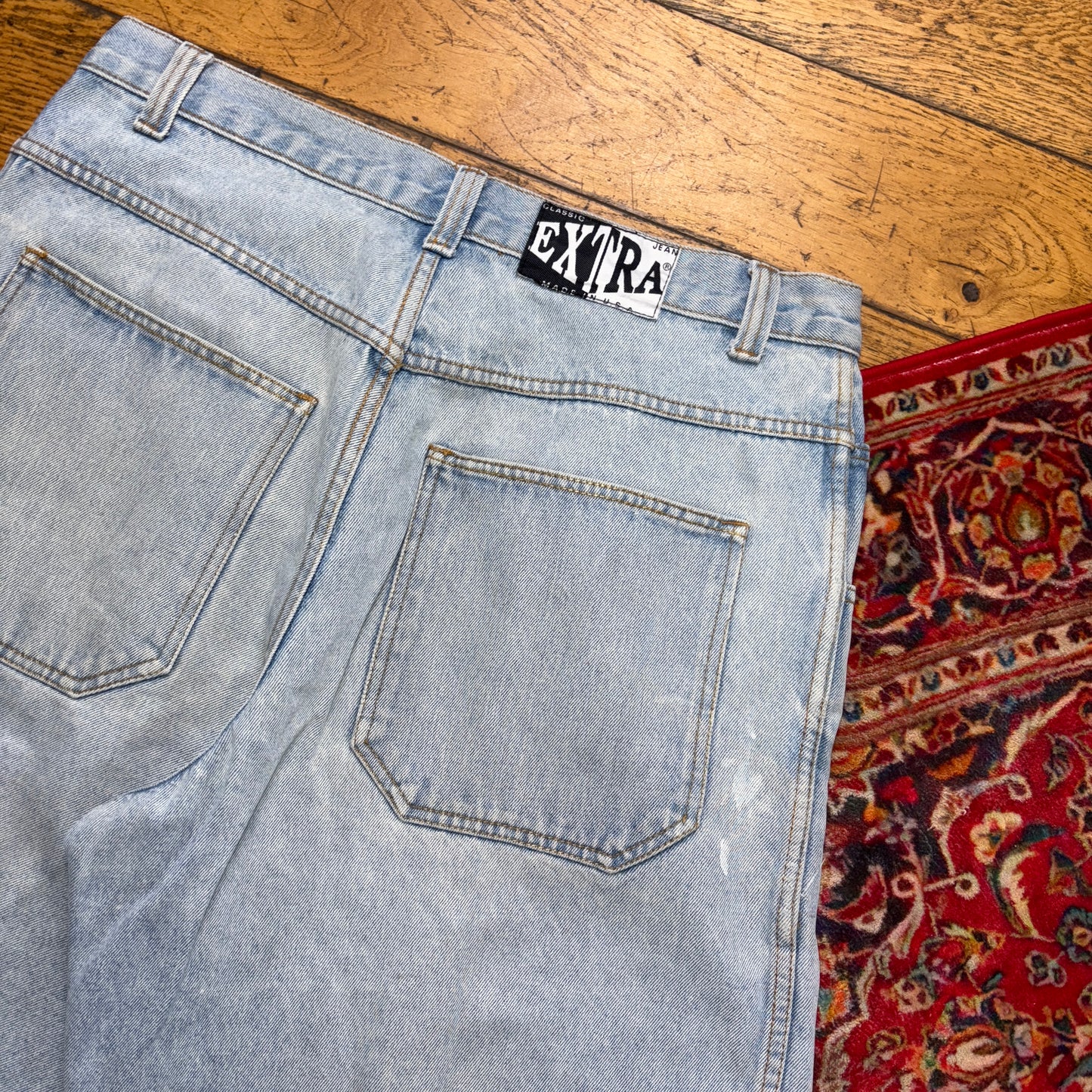Vintage Extra Hip Hop Baggy Blue Shorts Jorts - 38