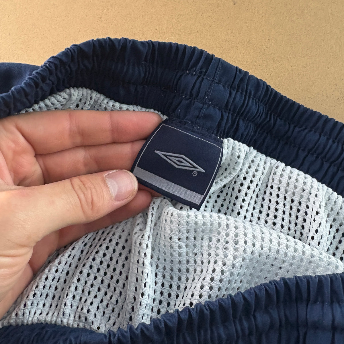 Vintage Umbro Navy Y2K 00s Embroidered Baggy Shorts - 30