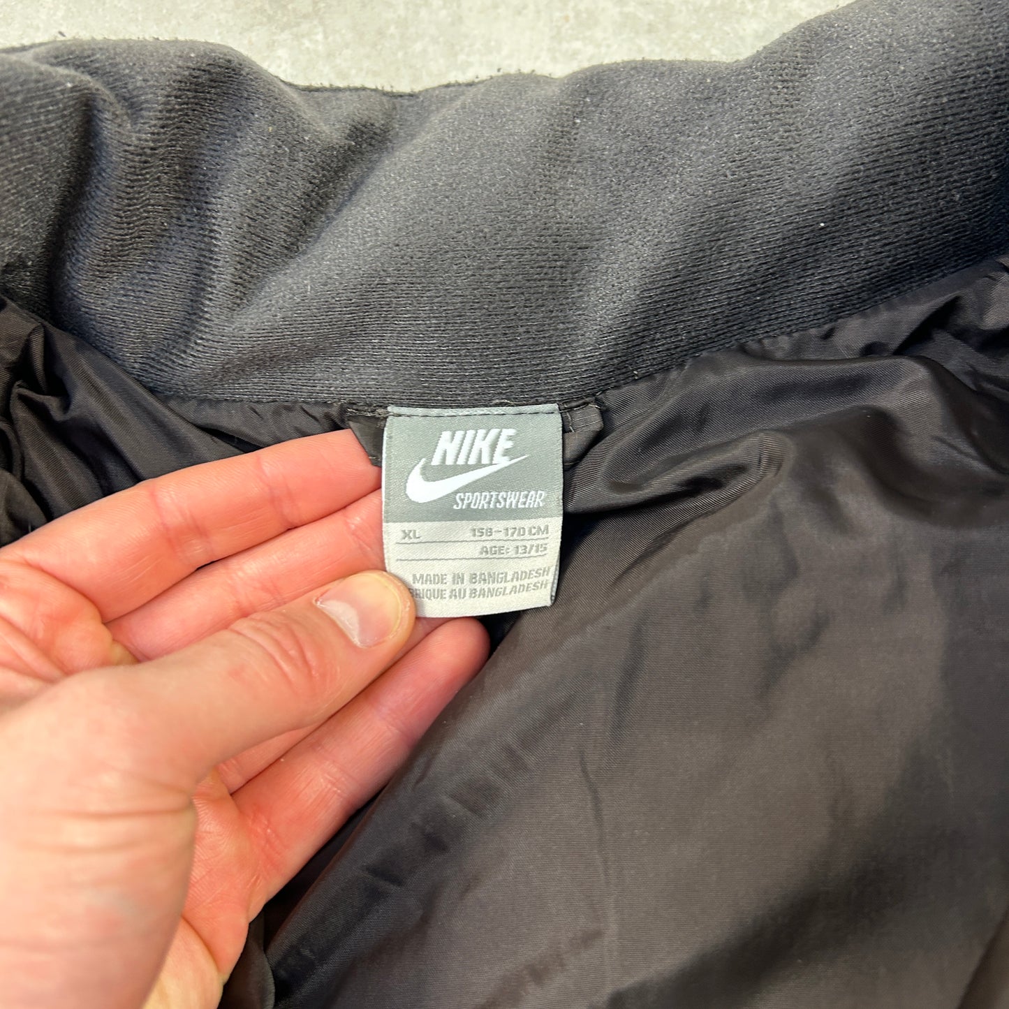 Vintage 00s Nike Brown Puffer Jacket - L