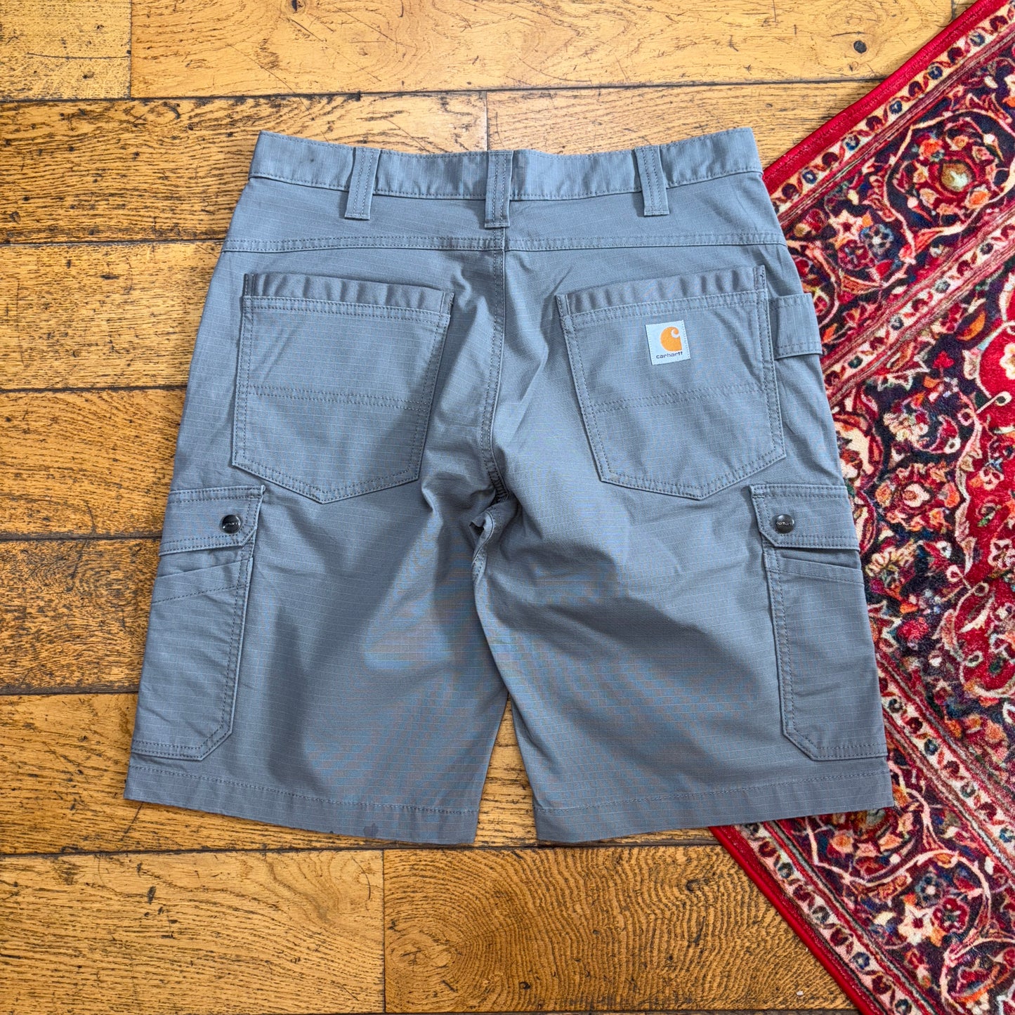 Vintage Carhartt Workwear Grey Baggy Carpenter Shorts - 33