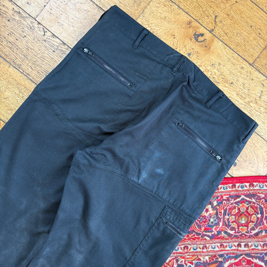Vintage Dickies Double Knee Black Workwear Carpenter Baggy Trousers - 36