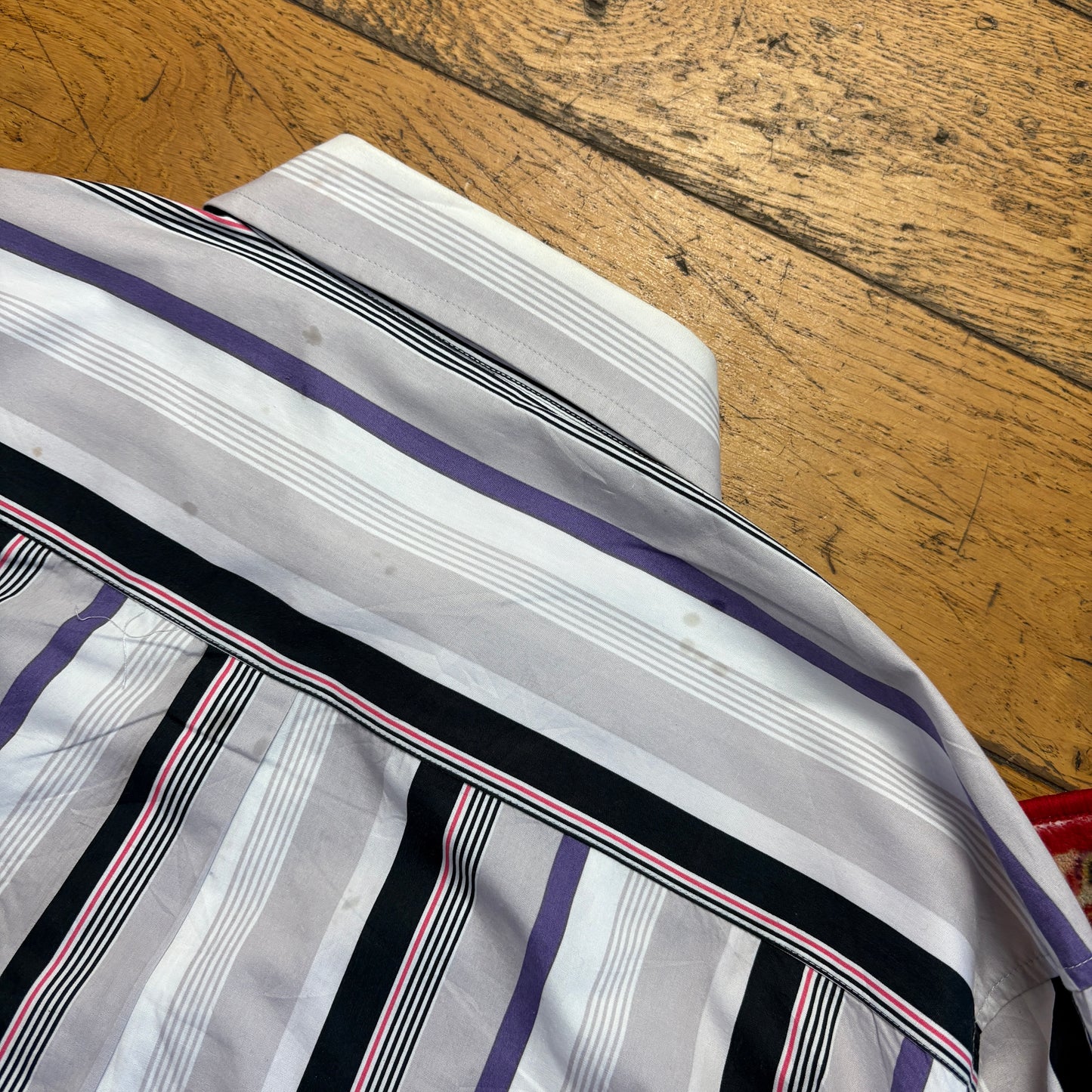 Vintage Southpole White Purple Hip Hop Stripe Shirt - 2XL