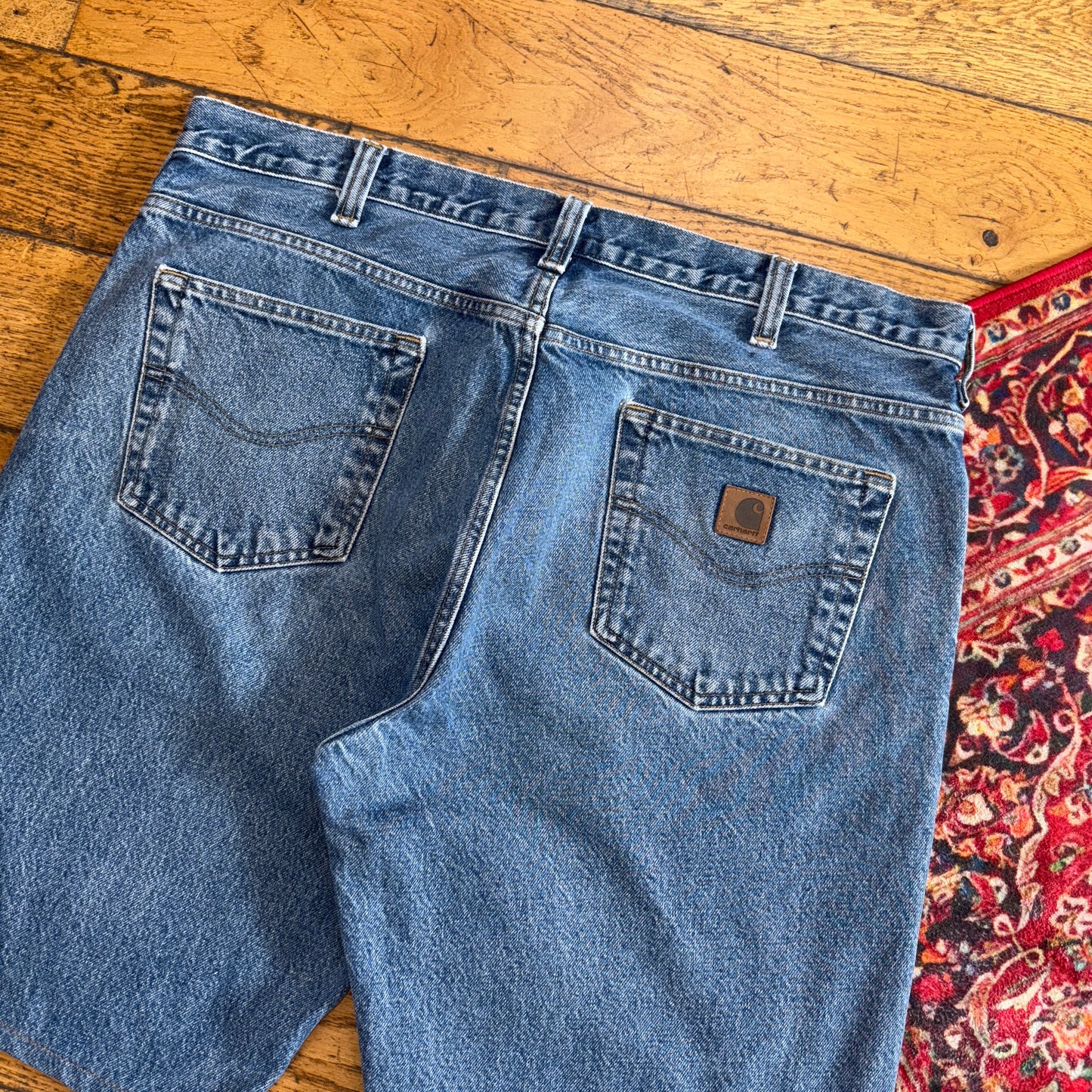 Vintage Carhartt Workwear Baggy Blue Carpenter Shorts - 40