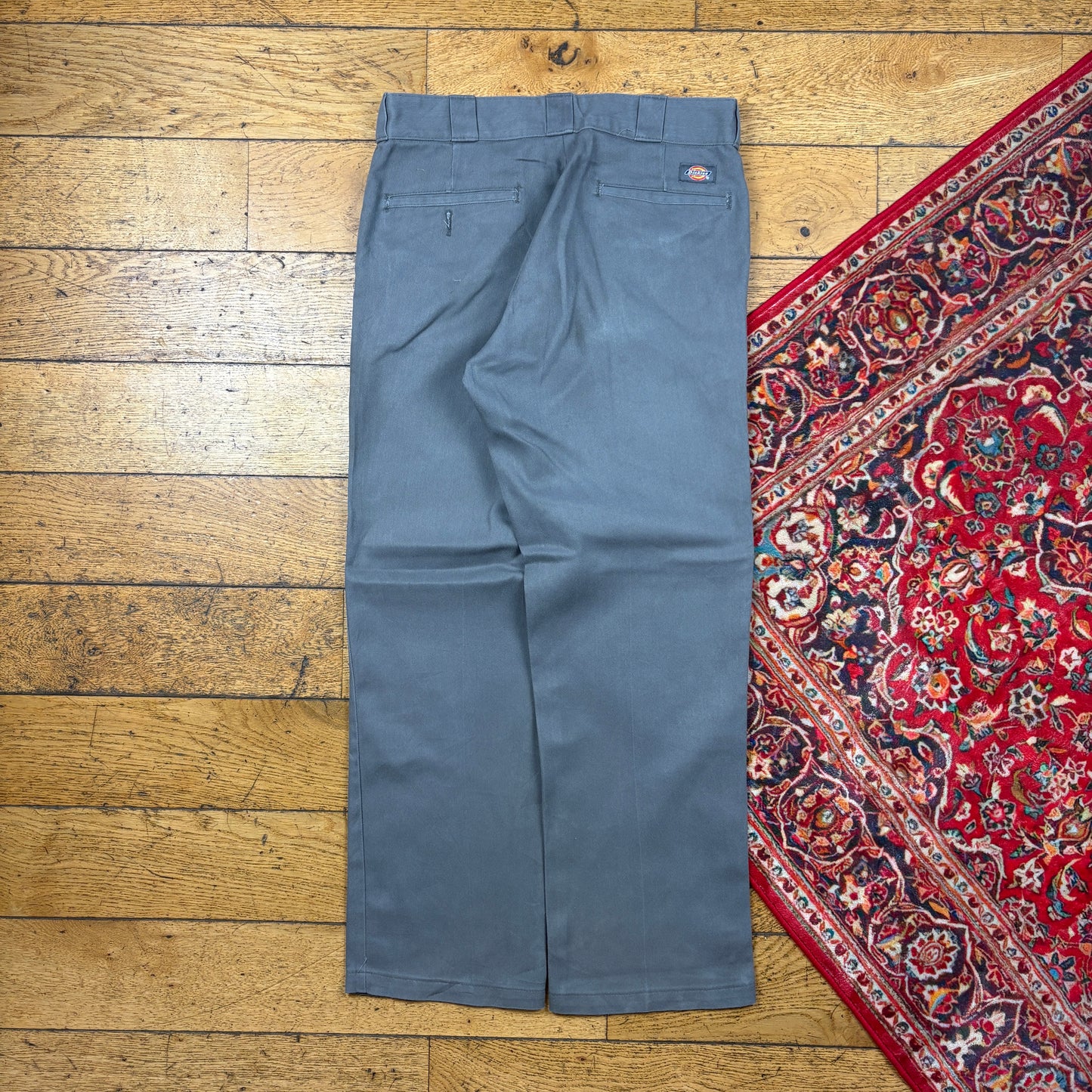 Vintage Dickies 874 Grey Baggy Skate Chino Trousers - 32