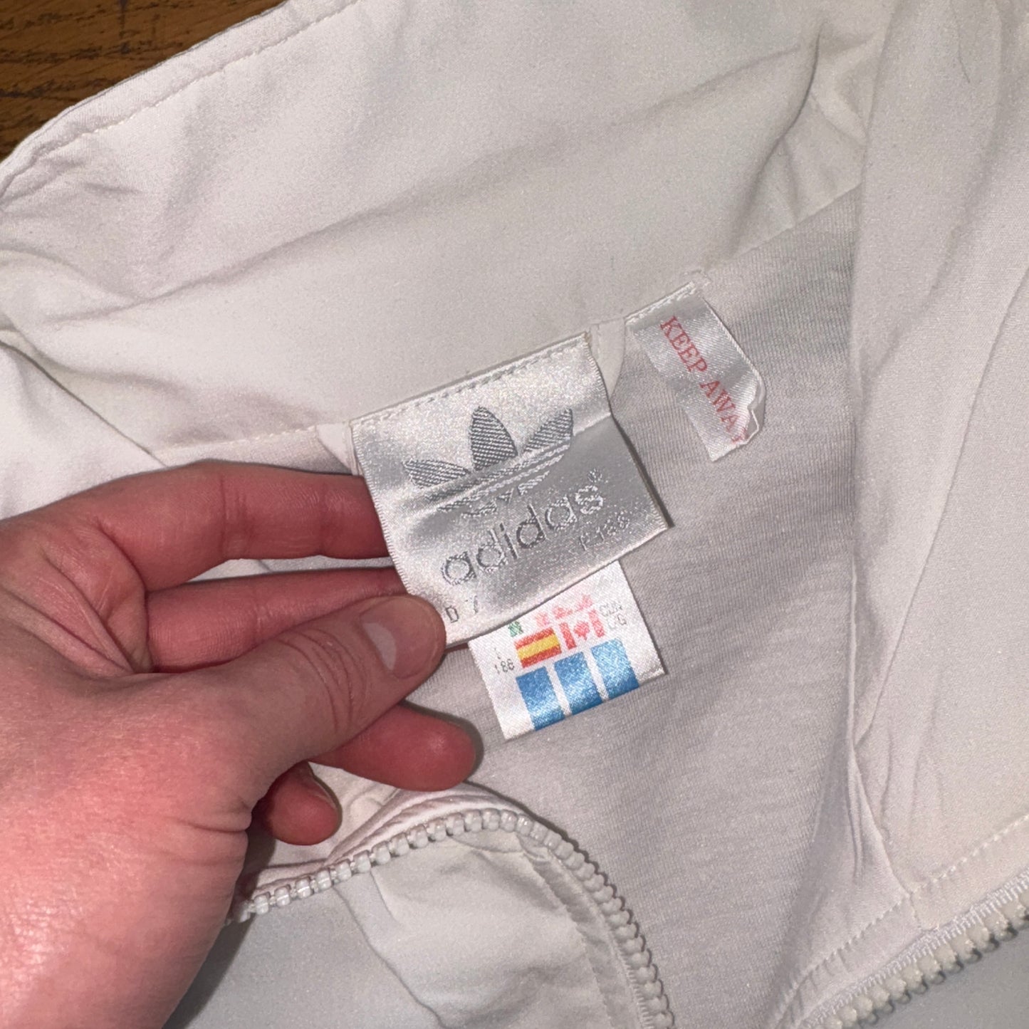 Vintage Adidas White Tracksuit Track Shell Windbreaker Jacket - 2XL