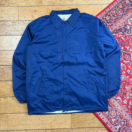 Vintage Navy Nylon Coach Harrington Jacket - L