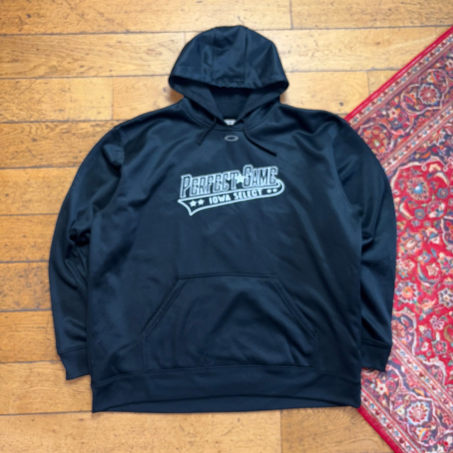 Vintage Oakley Black Hoodie Sweatshirt - 2XL