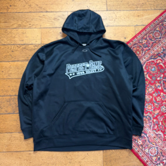 Vintage Oakley Black Hoodie Sweatshirt - 2XL