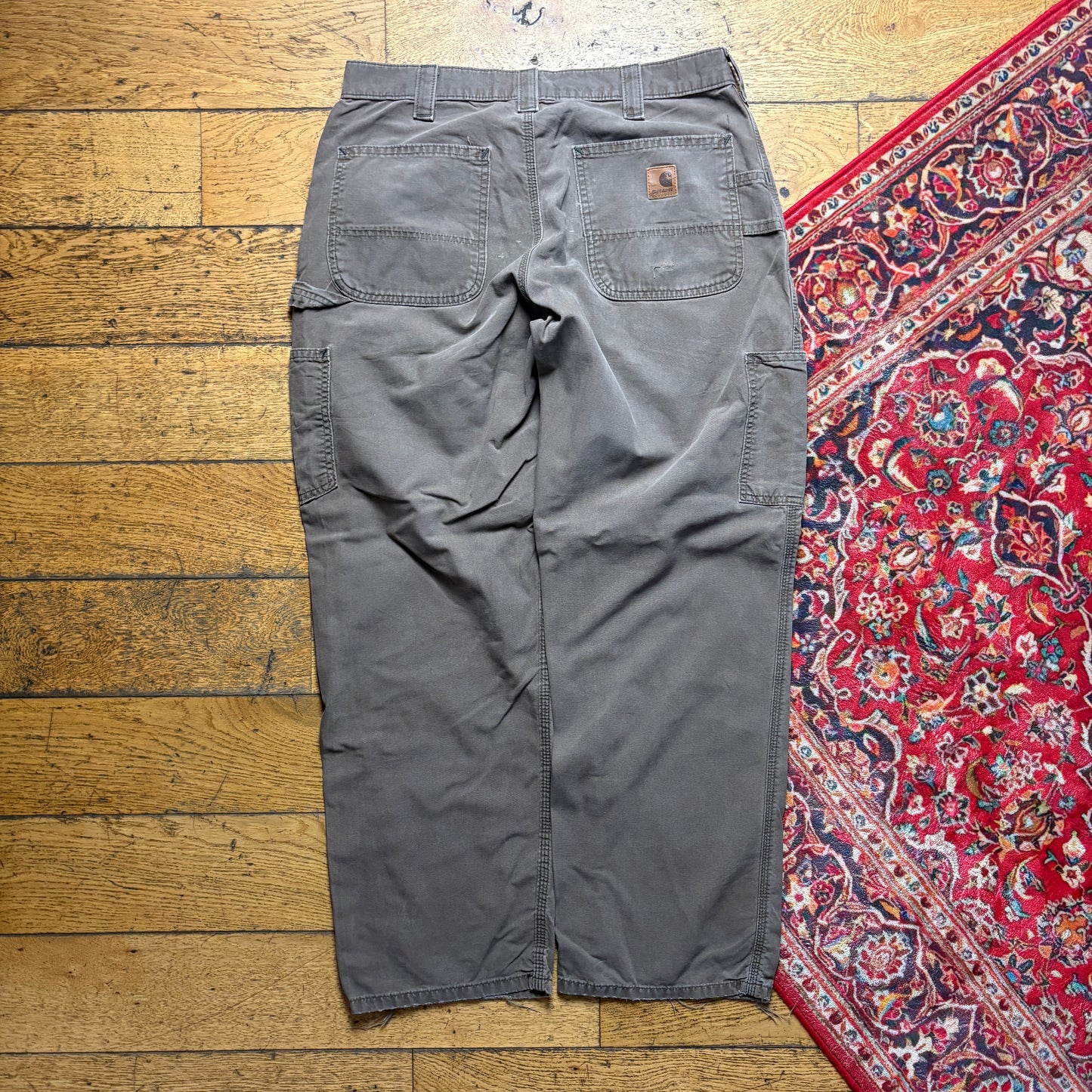 Vintage Carhartt Workwear Carpenter Brown Baggy Trousers - 33S