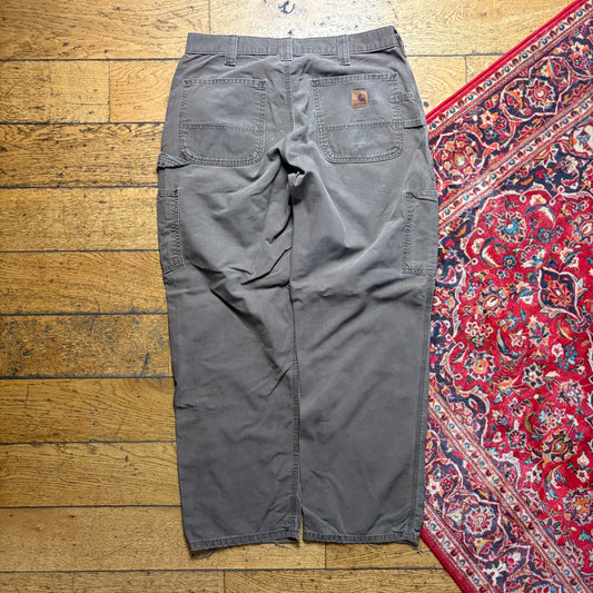 Vintage Carhartt Workwear Carpenter Brown Baggy Trousers - 33S
