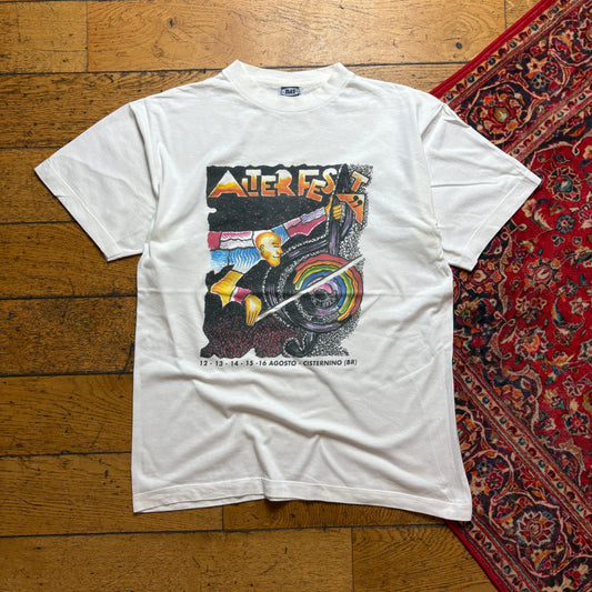 Vintage Jazz Music Festival White Graphic T-Shirt - S