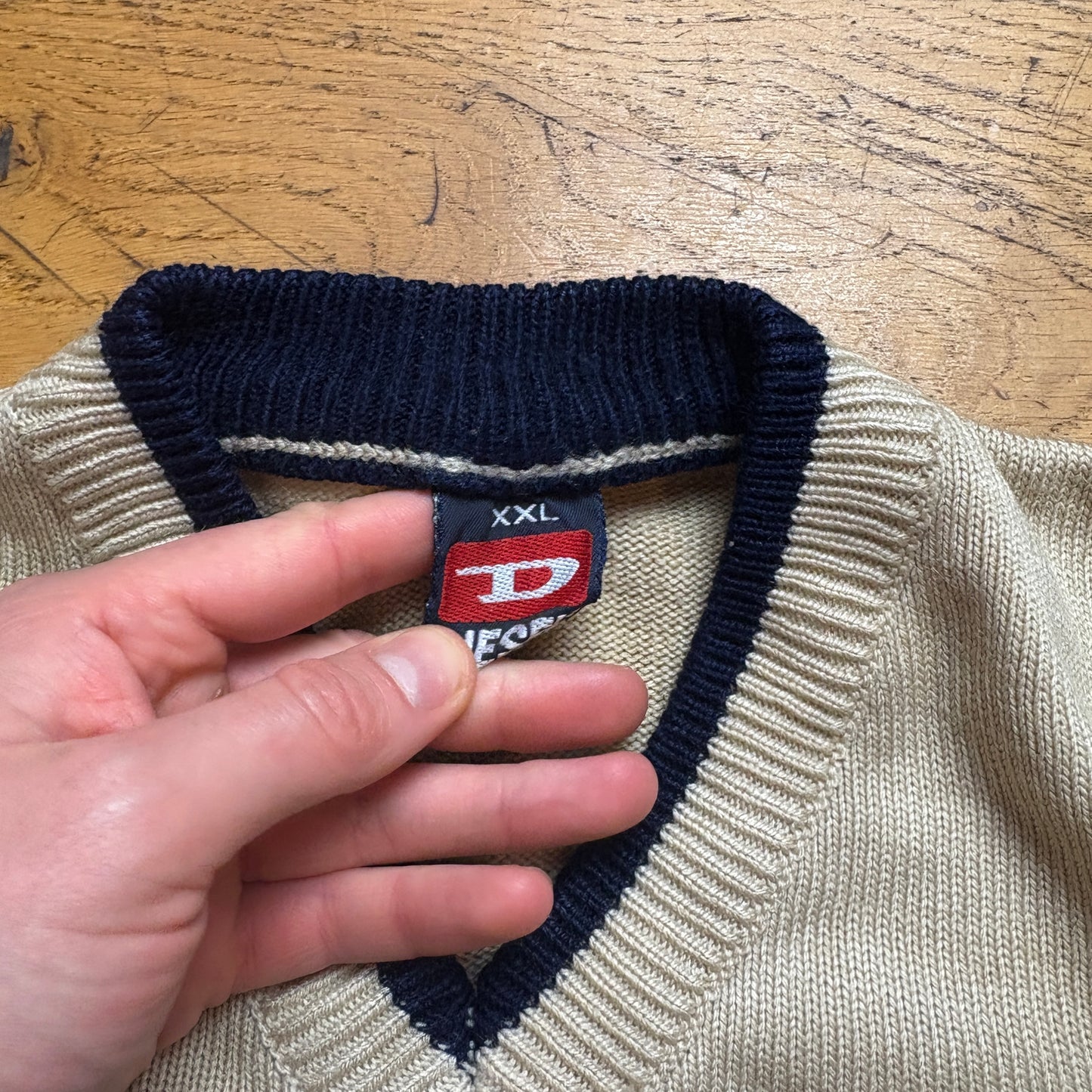 Vintage Diesel Cream Knit Jumper - M