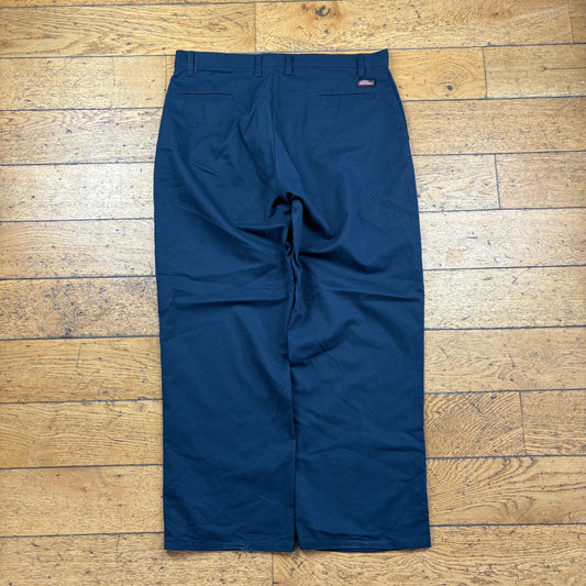 Vintage Dickies 874 Navy Baggy Skate Trousers - 36