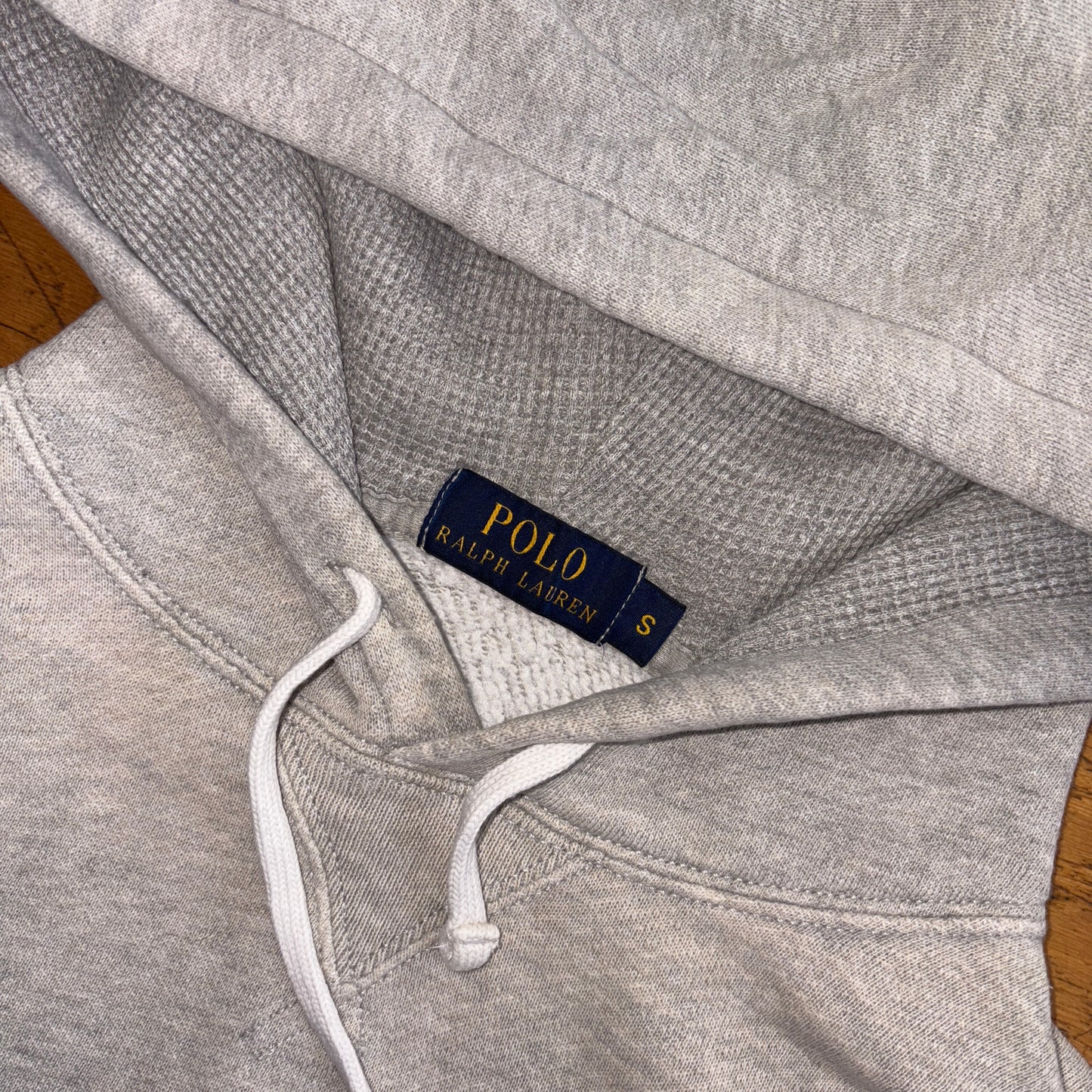 Vintage Ralph Lauren Polo Grey Embroidered Hoodie Sweatshirt - S