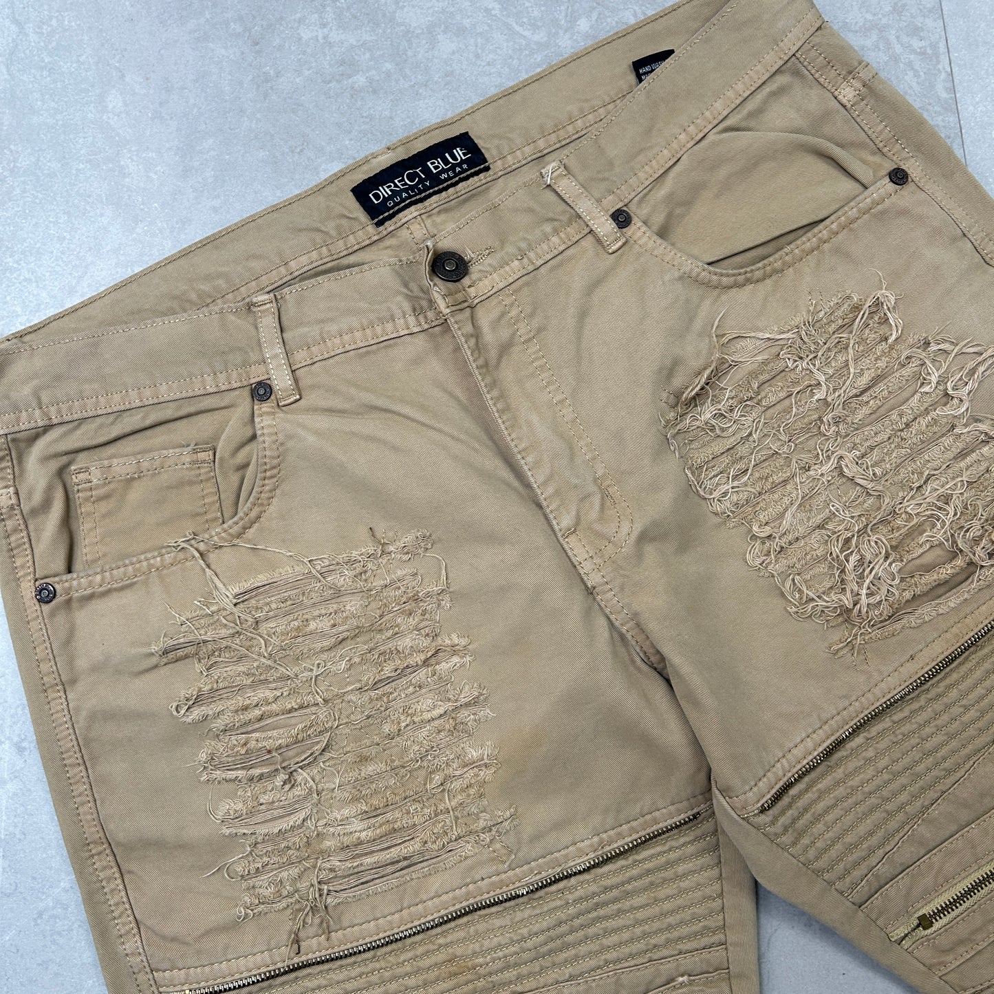 Vintage Moto Hip Hop Brown Shorts Jorts - 39