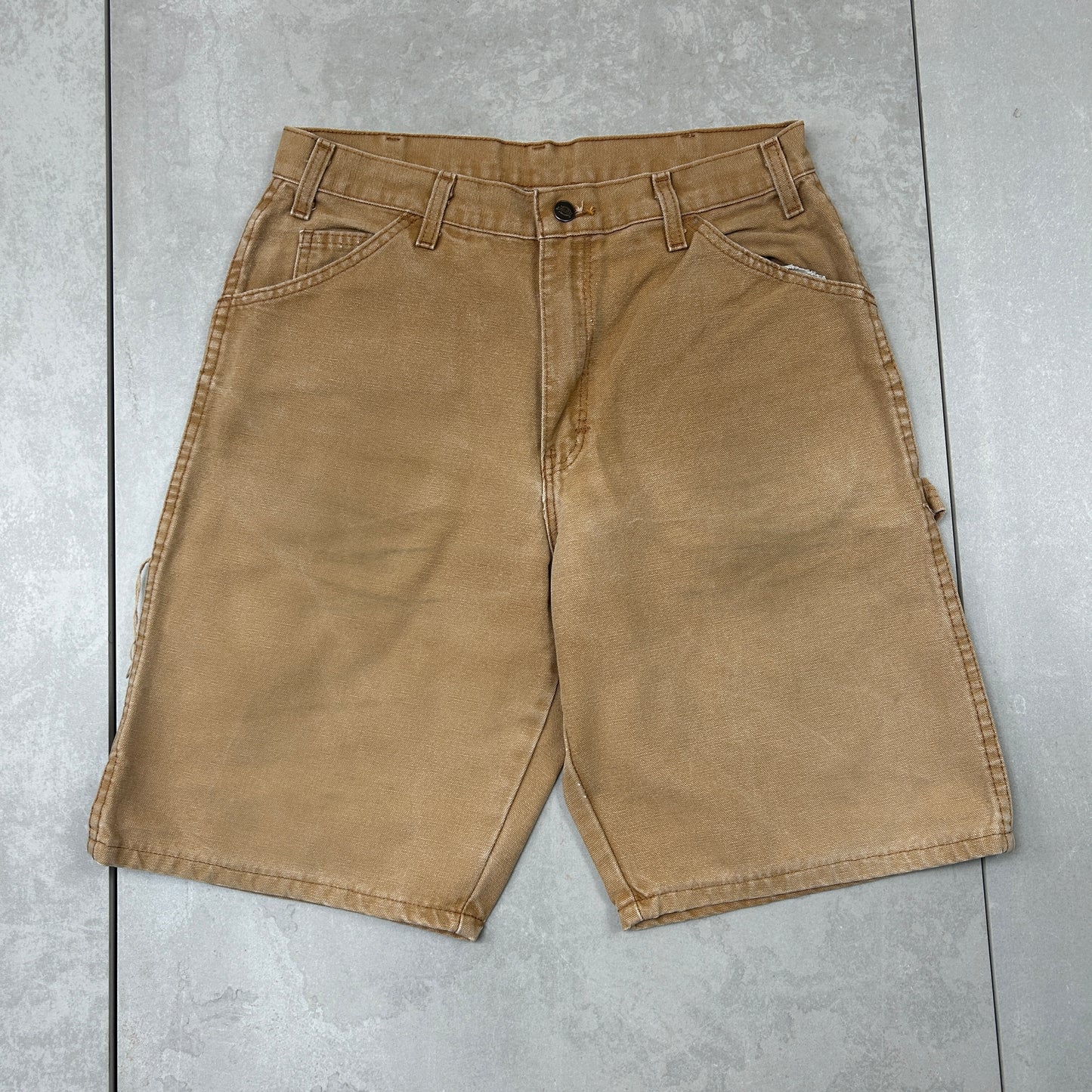 Vintage Dickies Workwear Carpenter Brown Baggy Shorts - 31