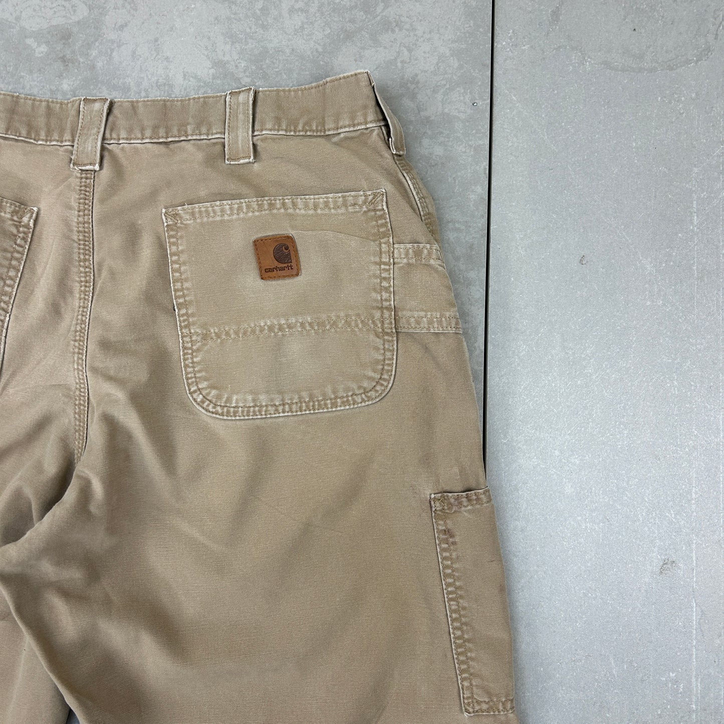 Vintage Carhartt Brown Workwear Carpenter Baggy Trousers - 34