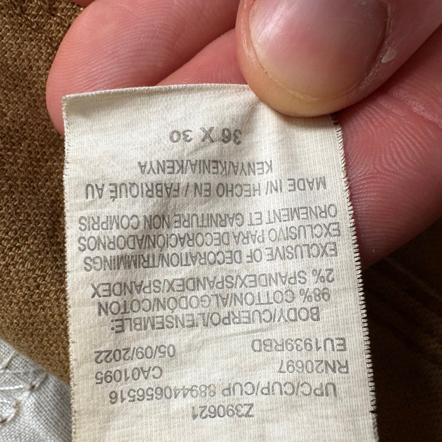 Vintage Dickies Brown Workwear Carpenter Baggy Trousers - 36