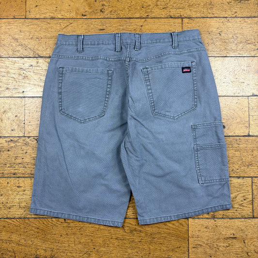 Vintage Dickies Workwear Carpenter Grey Baggy Shorts - 36
