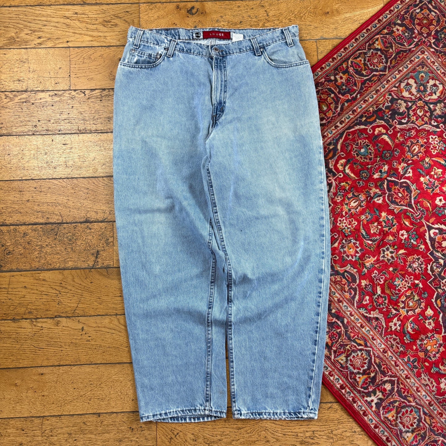 Vintage Levis Silver Tabs 1997 Blue Hip Hop Baggy Jeans - 38