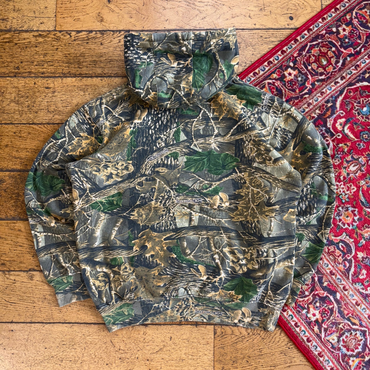 Vintage Realtree Camo Green Hoodie Sweatshirt - M