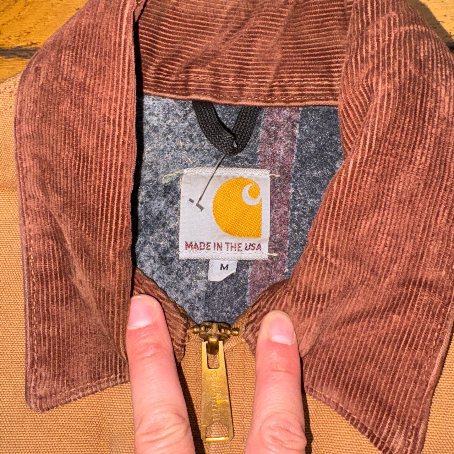 Vintage Carhartt Made in USA Brown Detroit Workwear Jacket - M