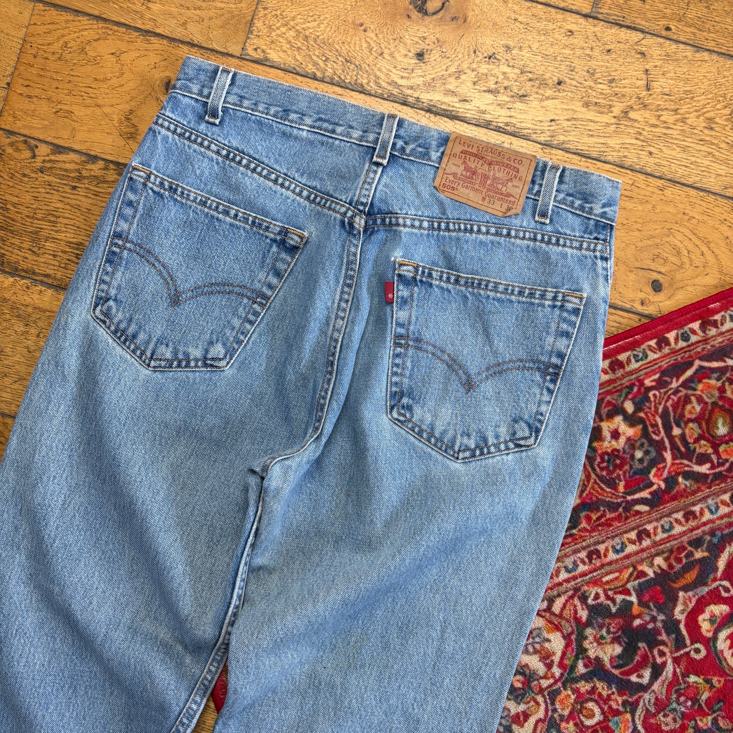 Vintage Levis 505 Straight Blue Denim Jeans - 33S