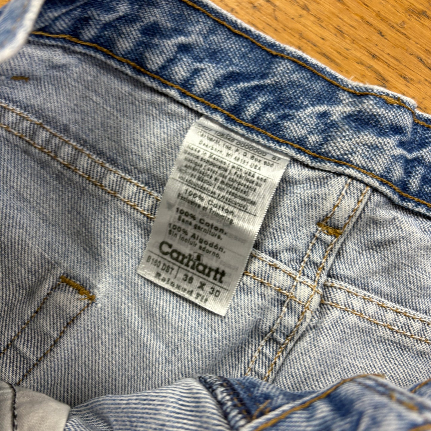 Vintage Carhartt Blue Workwear Carpenter Baggy Jeans - 36