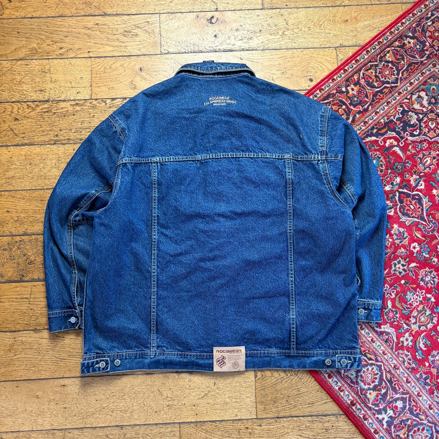 Vintage Rocawear Embroidered Blue Hip Hop Denim Jacket - 2XL