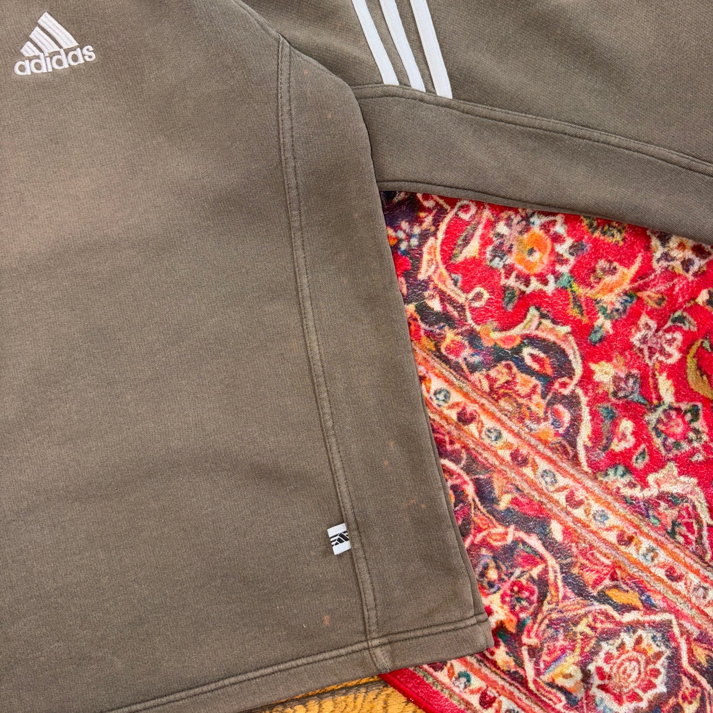 Vintage 90s Adidas Brown Embroidered Sweatshirt - XL