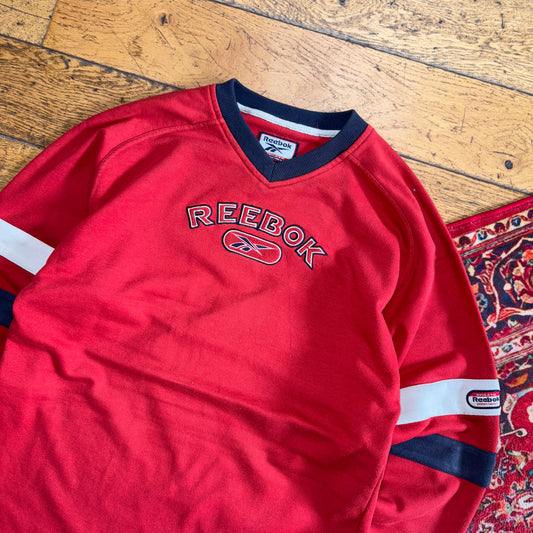Vintage Reebok Red Embroidered Sweatshirt - S