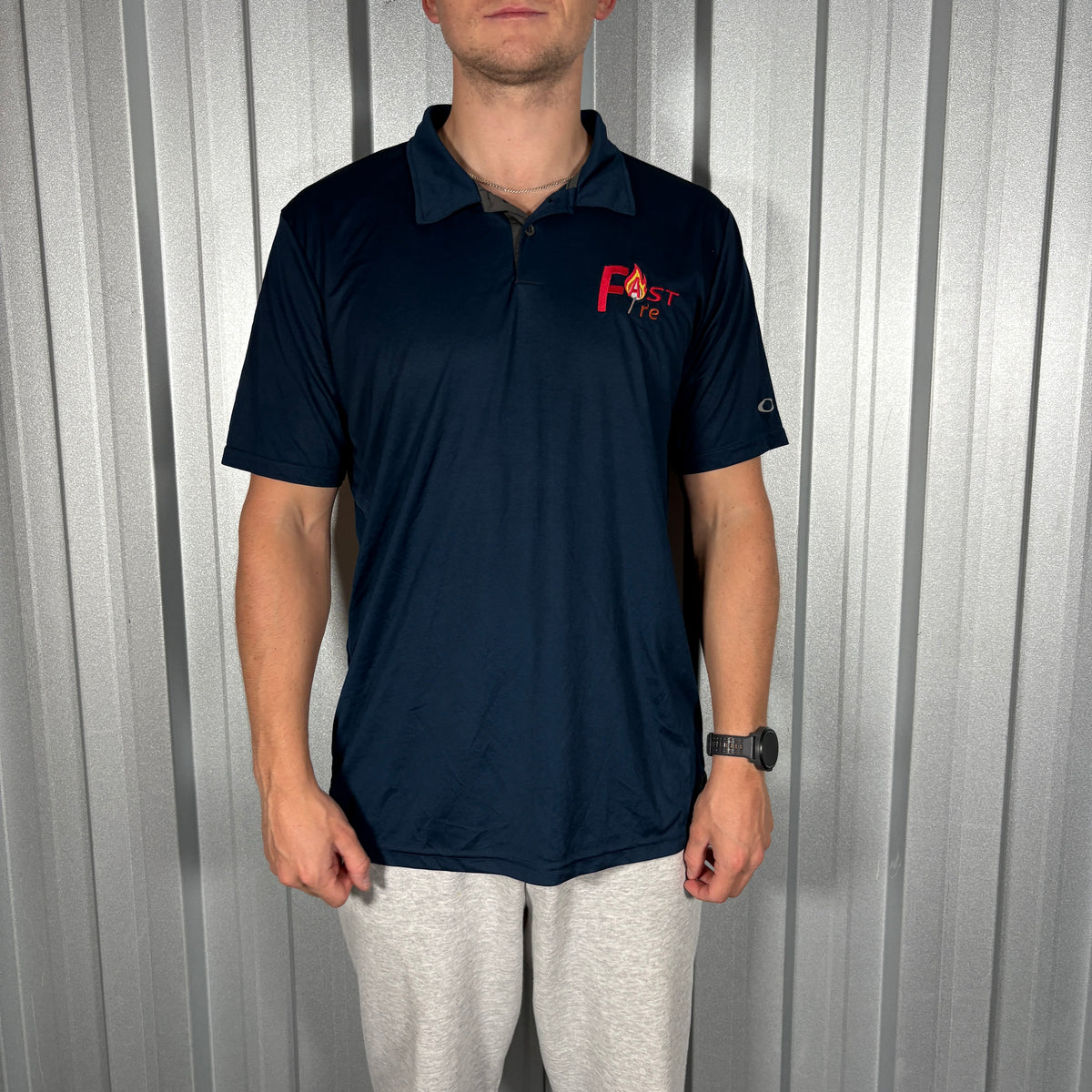 Oakley Navy Blue Polo T Shirt - L