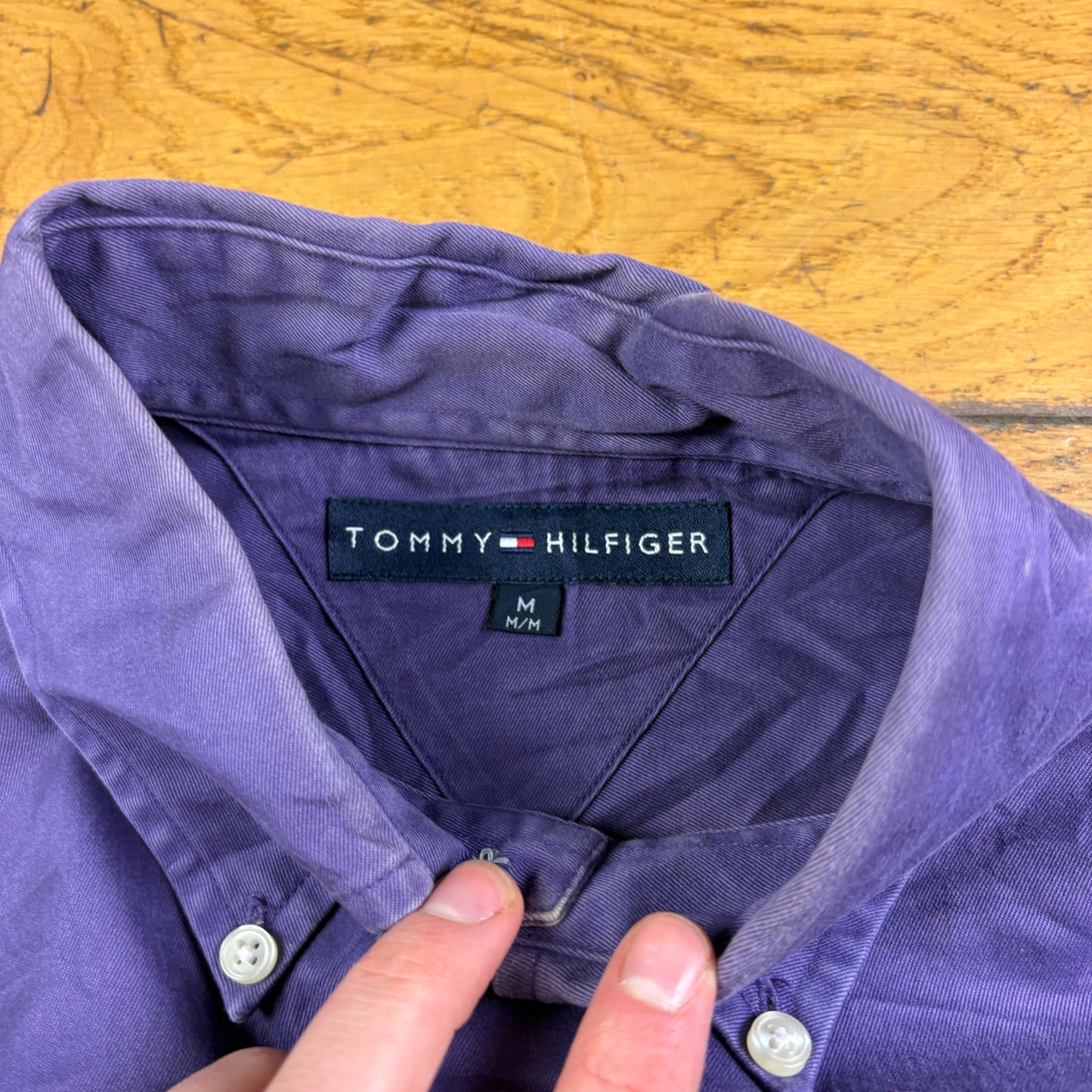 Vintage Tommy Hilfiger Purple Embroidered Shirt - XL