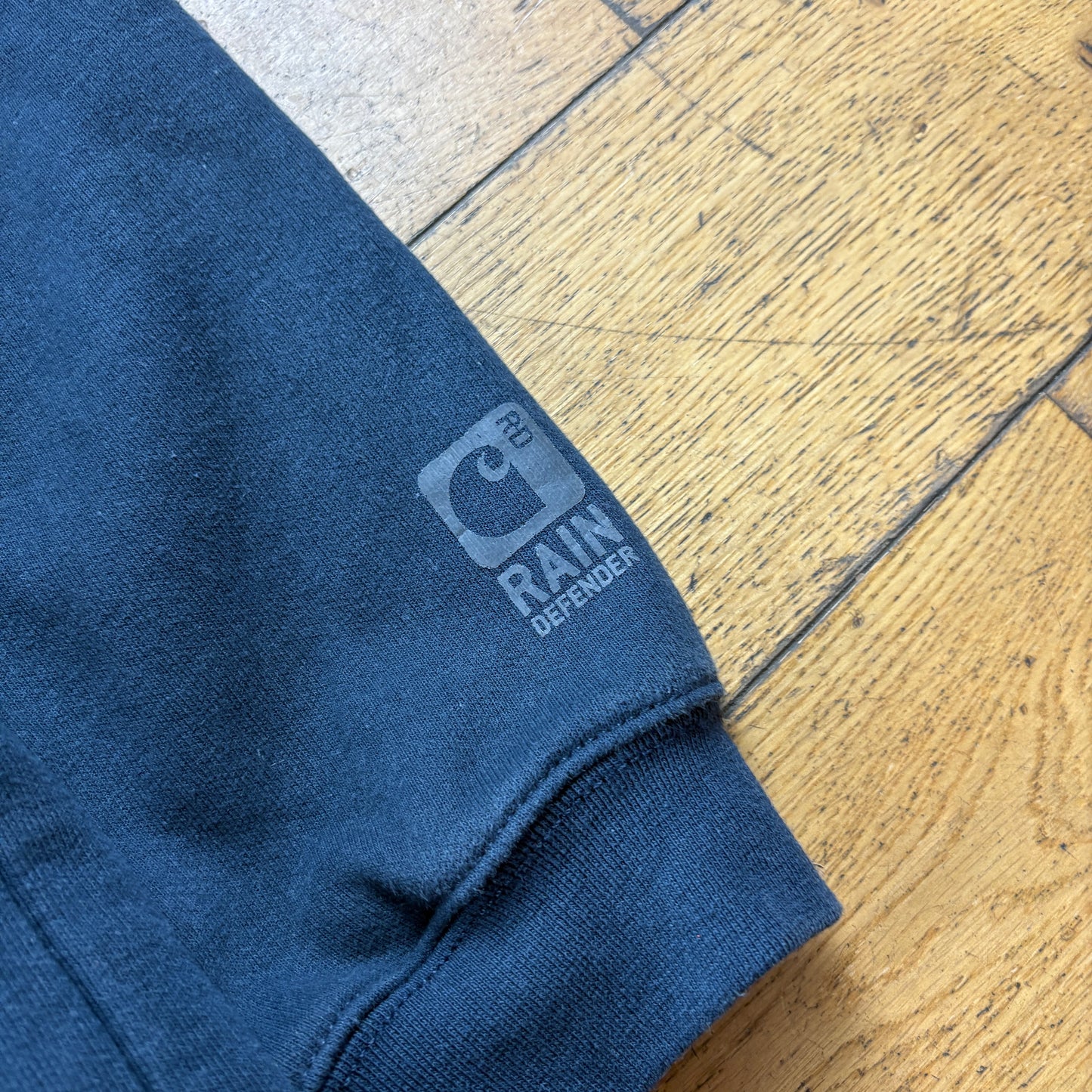 Vintage Carhartt Navy Zip Hoodie Sweatshirt - XXL