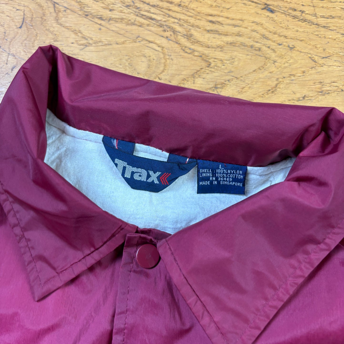 Vintage Burgundy Nylon Coach Harrington Jacket - L
