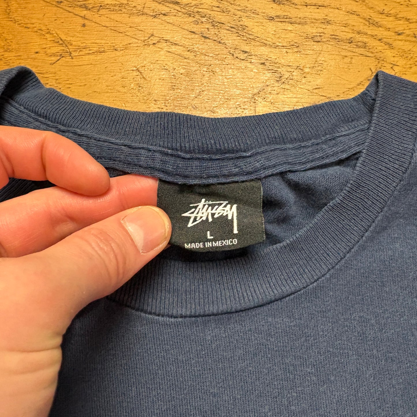 Vintage Stussy Navy Graphic T-Shirt - M
