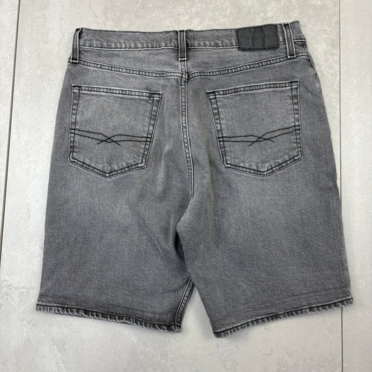 Vintage Levis Grey Straight Denim Shorts - 34