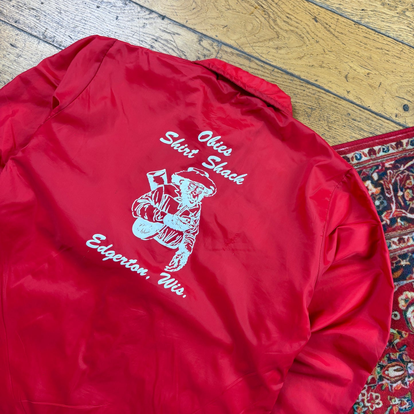 Vintage Red Nylon Coach Harrington Jacket - M