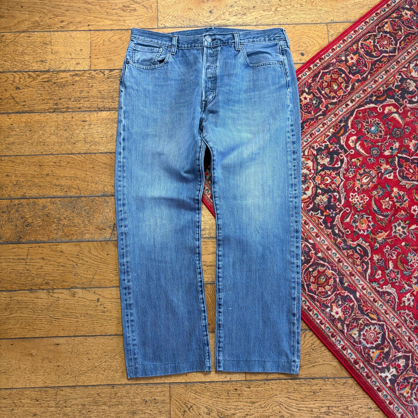 Vintage Levis 501 Straight Blue Denim Jeans - 36S