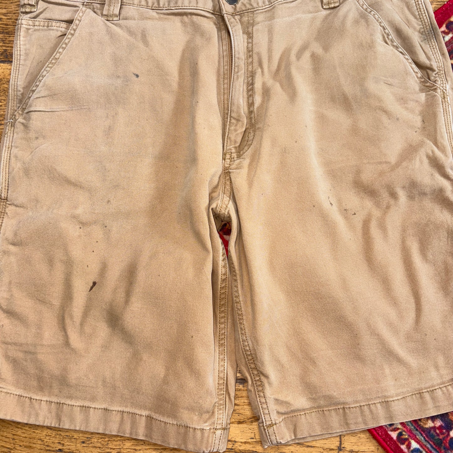 Vintage Carhartt Brown Workwear Baggy Carpenter Shorts - 38