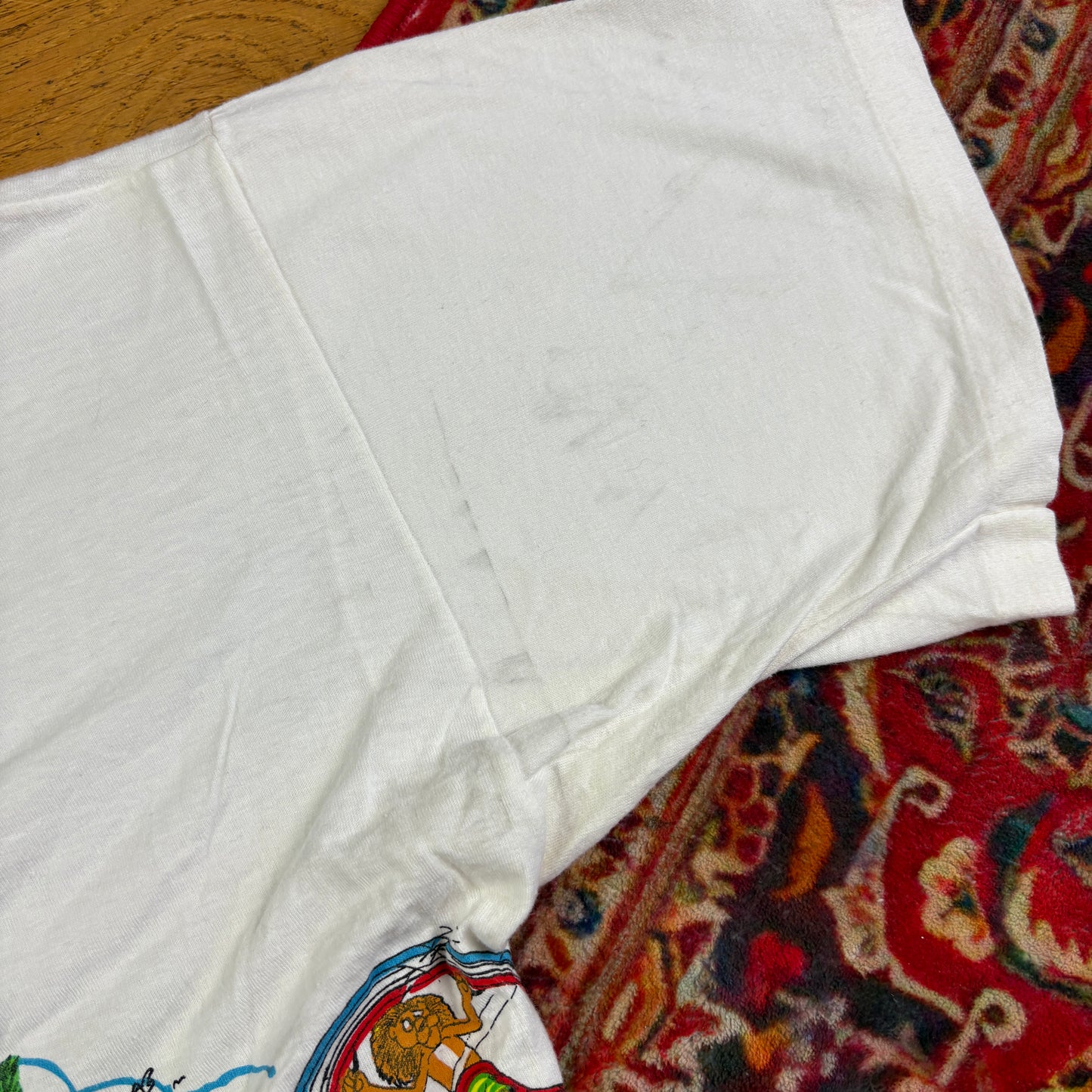 Vintage 1992 Funny Couples White Single Stitch Graphic T-Shirt - S