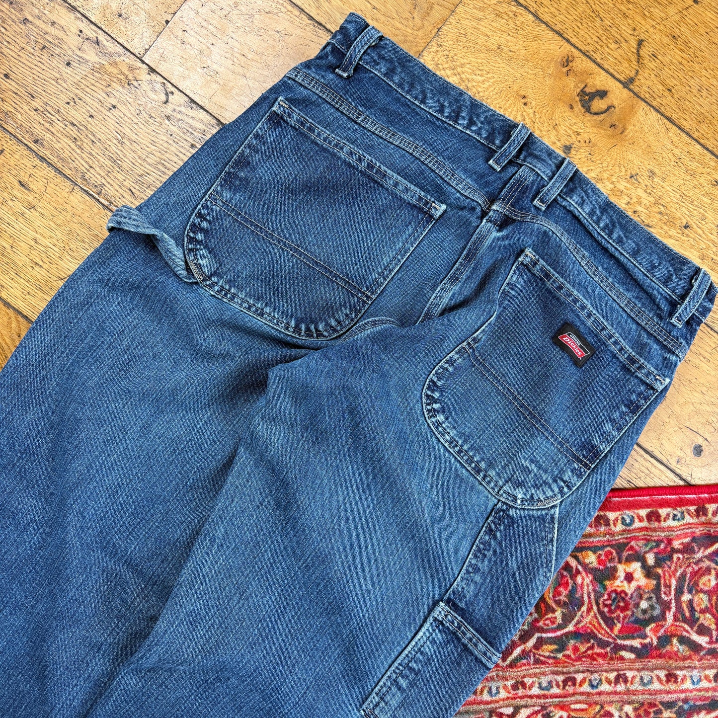Vintage Dickies Blue Workwear Carpenter Baggy Jeans - 34
