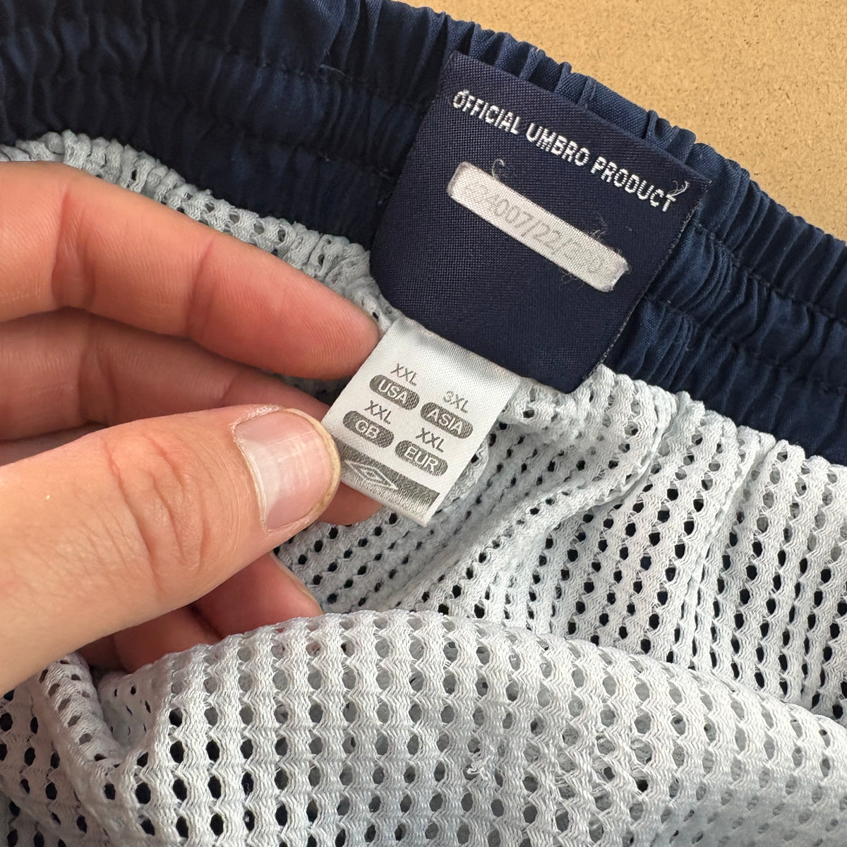 Vintage Umbro Navy Y2K 00s Embroidered Baggy Shorts - 30