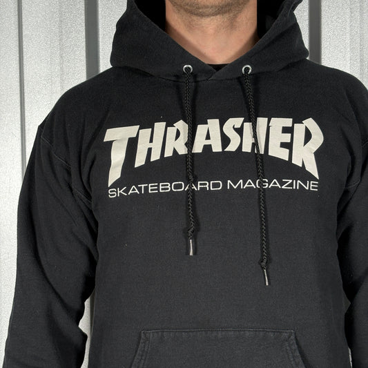 Thrasher Black Skate Hoodie Sweatshirt - S