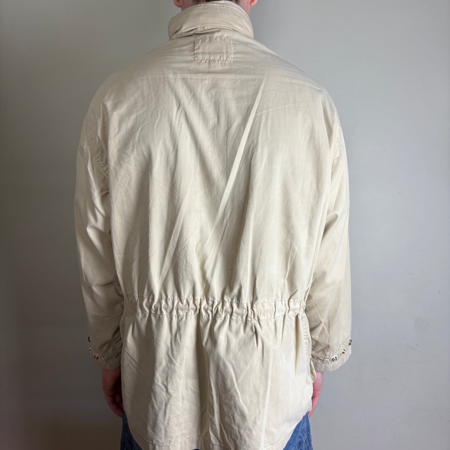 Vintage Trussardi Cream Workwear Chore Utility Jacket - XL